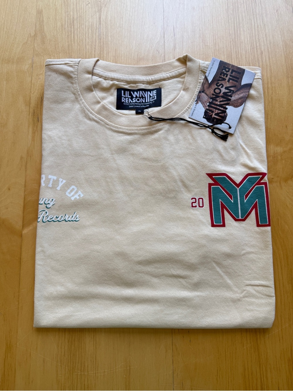 Lil Wayne Reason Brand Young Money Records Graphic T Shirt Beige Men’s XL